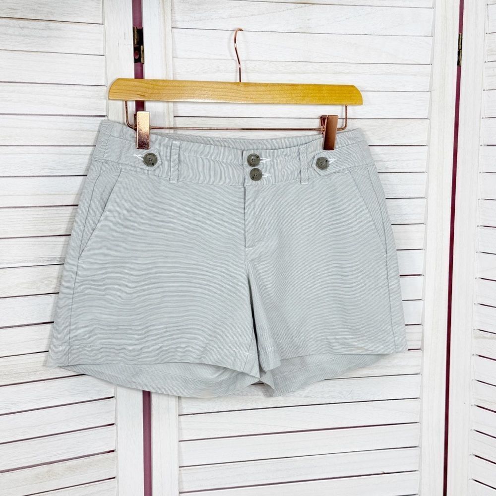 Banana Republic Micro‎ Striped Chino Shorts Grey 4